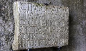 An example of an inscription found in the Pompeii ruins.        Source: prosiaczeq /Adobe Stock