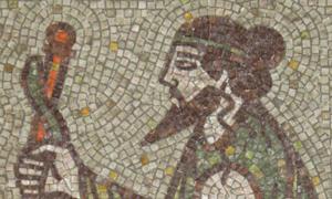 Asclepius – a fragment of mosaic bathroom in Kyustendil, Bulgaria.