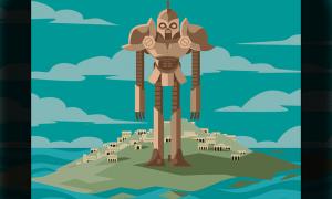 Illustration depicting the mythological Talos god. Source: matiasdelcarmine / Adobe Stock