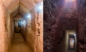 The underground tunnel found beneath Taposiris Magna. Credit: Ministry of Tourism and Antiquities