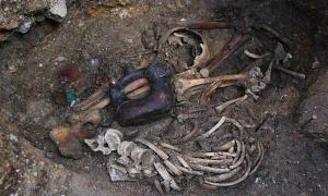 The double burial of the Serpent-Jaguar Priests, Pacopampa, Peru.