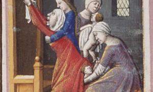Birth of Esau and Jacob (public domain)