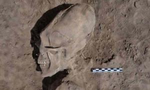The cemetery is about 1,000 years old and the skulls were studied in more detail in 2012. (Cristina García / INAH)