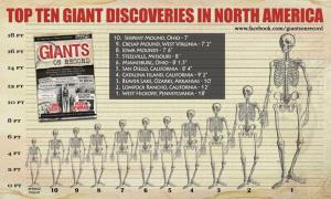 Graphic chart displaying the heights of various giant discoveries in North America (authors supplied)
