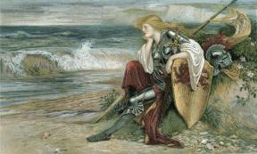 Heroine of Book III of Spenser's 'Faerie Queene' (Painting by Walter Crane)