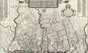 1729 map of New England, New York, New Jersey, and Pennsylvania. Known among cartographic historic as the “Post Map”, this is Herman Moll’s important 1729 map of New England and the adjacent colonies. 