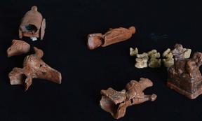 Toys discovered inside the ancient child tombs.