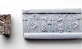Mesopotamian cylinder seal. Source: Met Museum / Public Domain.