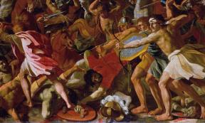 Detail from Nicolas Poussin’s depiction of the Biblical story of Joshua’s victory over the Amalek. Source: Public domain
