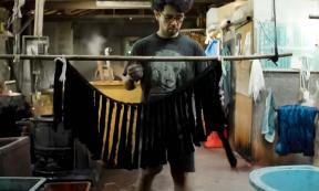 Traditional kimono making, Okinawa. Source: YouTube Screenshot / Great Big Story. 