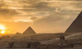 General view of pyramids from the Giza Plat in Egypt. Source: kanuman/Adobe Stock