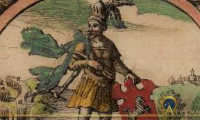 Hengist by John Speed's  "Saxon Heptarchy" (1611) (Public Domain)