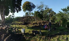 Atop Gunung Padang mountain / pyramid. 