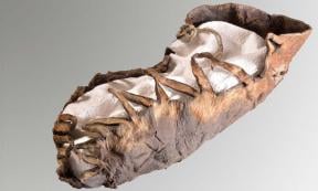 The Iron Age child’s shoe found in an Austian salt mine. Source: Deutsches Bergbau-Museum Bochum 