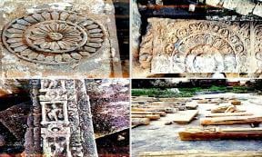Discoveries made at the Ayodhya excavation site.     Source: Shri Ram Janmbhoomi Teerth Kshetra Trust