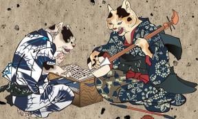 Bakeneko or Nekomata types of wicked Japanese yokai