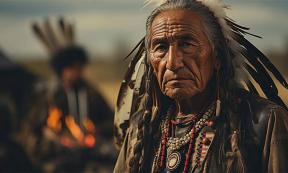 Representational image of a chief of the Blackfoot people, produced with AI.  Source: cristian / Adobe Stock
