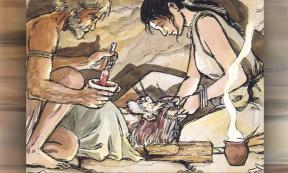 Artist’s impression of the dyeing scene in the funerary chamber.         Source: Oriol Garcia i Quera, ASOME-Universitat Autònoma de Barcelona/Nature
