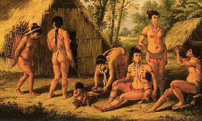 A Family of Carib natives drawn from life, by Agostino Brunias. Source: Public Domain