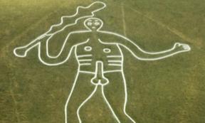 Aerial shot of the Cerne Abbas Giant.            Source: Dorset Council / CC BY-NC-SA 2.0