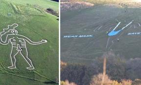 Defacing of Cerne Abbas Giant 