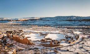 The remains of Pueblo Bonito, the largest of the Chacoan Great Houses in Chaco Canyon. Source: Viktor Posnov / Adobe Stock