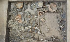 5,000 year old tomb unearthed at the Wangzhuang ruins in Yongcheng, Henan province, central China.