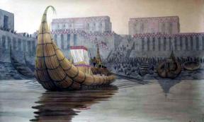 Re-creation of the port at Eridu, an ancient “Court of the King of the World”. 