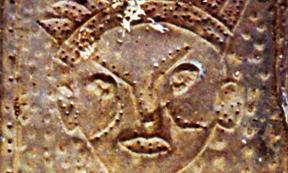 Photo of metal plate from Father Crespi’s collection. 