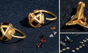 Selection of jewelry recovered from Almalyk-Dere burial ground in Mangup, Crimea.