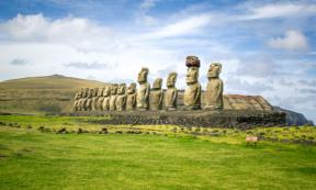 Moai Statues on Rapa Nui, Easter Island.
