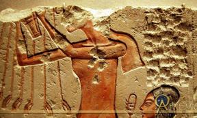Top Image: Painted limestone block from Amarna shows Akhenaten worshipping the Aten; while his daughter, Meritaten, shakes a sistrum; design by Anand Balaji (Photo credit: Brooklyn Museum, New York); Deriv.