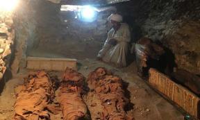 The Draa Abul Nagaa tomb being investigated. Source: Egyptian Ministry of Antiquities