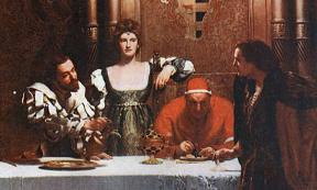 Painting A Glass of Wine with Caesar Borgia, by John Collier. Source:           Public Domain