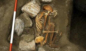 One of the Frankenstein mummies found at Cladh Hallan in Scotland. Source: Mike Parker Pearson / University College London