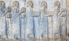 Stele of Ionian Tribute Bearers on the Apadana Staircase, Persepolis.