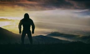 Artistic representation of a standing Gigantopithecus