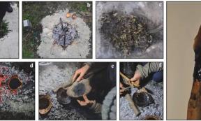The researchers built and tested a replica of the hearth, and after about four hours of work, they had enough resin to attach two stone points to spears