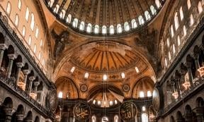 Inside the Hagia Sophia in Istanbul, Turkey. Source: Fernikon / Adobe Stock.