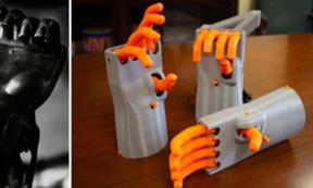 Left, 15th century prosthetic hand, and right; 3D printed replica.