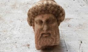 Sewage Construction Uncovers Head of Greek God Hermes in Athens