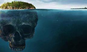 A photo that has been associated with the mysterious Oak Island.