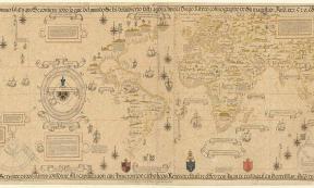 Facsimile of Diogo Ribeiro's 1529 Carta Universal.  Source: Public Domain		