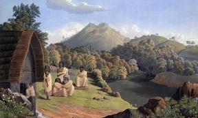 The Toda mund, from Richard Barron, 1837, View in India, chiefly among the Neelgherry Hills