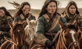 AI representation of female Mongolian generals and warriors on the steppe.  Source: Hui/Adobe Stock