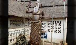 A statue of Eri, the mythical founding king of the Igbo people of northwestern Africa.		Source: TheGuardian, Nigeria