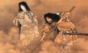 Kobayashi Eitaku, Izanagi and Izanami, c. 1885	Source: Public Domain