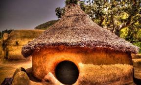 Traditional Tammari people village of Tamberma at Koutammakou, the Land of the Batammariba, Kara region, Togo. 