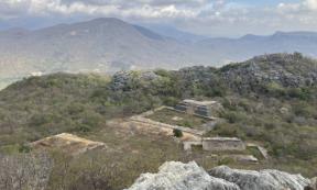 View of Guiengola’s North Plaza from above. It is the only area not covered by a canopy of trees.