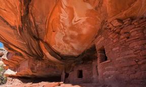 Fallen Roof Ruin, Road Canyon, Utah. This is just one of the many architectural features left by ancient cultures in Utah. 